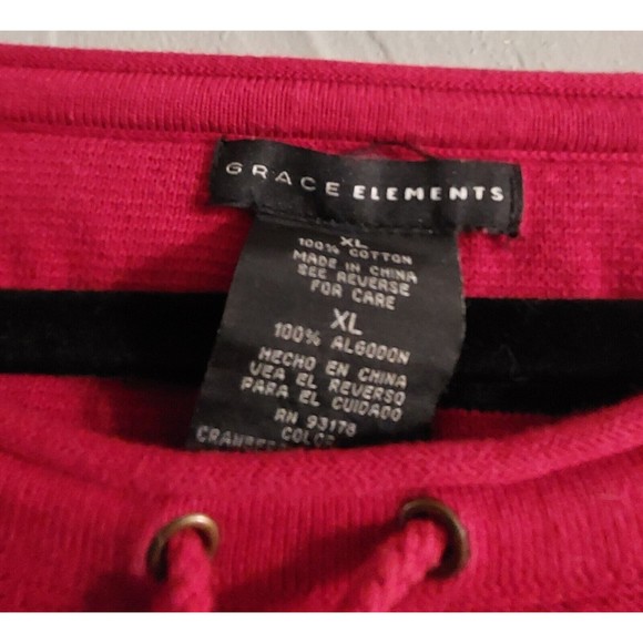 Grace Elements Sweater Tops Women XL, Striped ,long Sleeve, 100% Cotton. - Picture 2 of 12